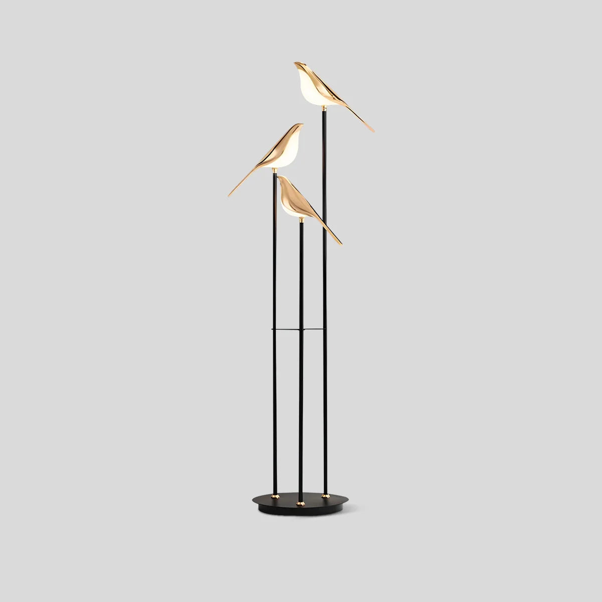 Nuvlight Modern Gold Birds LED Chandelier Floor Warm Light