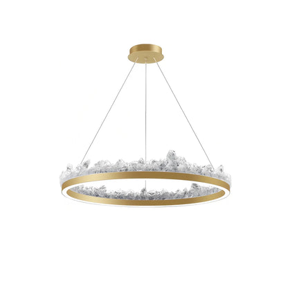 Nuvlight Modern Light Luxury Iceberg Chandelier Gold Stepless Dimming