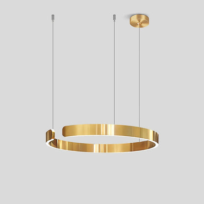 Nuvlight Modern Ring LED Chandelier for Living Room Golden