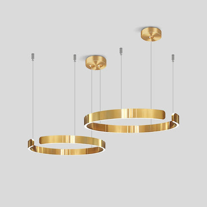 Nuvlight Modern Ring LED Chandelier for Living Room Golden