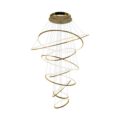 Tiered Ring Chandelier for Foyer and High Ceiling