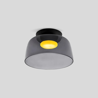  Colored Glass Ceiling Light for Bedroom Gray 1 Layer D32cm / 12.60″