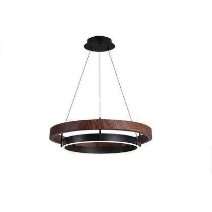 Haloa Minimalist Ring Pendant - Modern LED Circular Chandelier for Living Room & Foyer