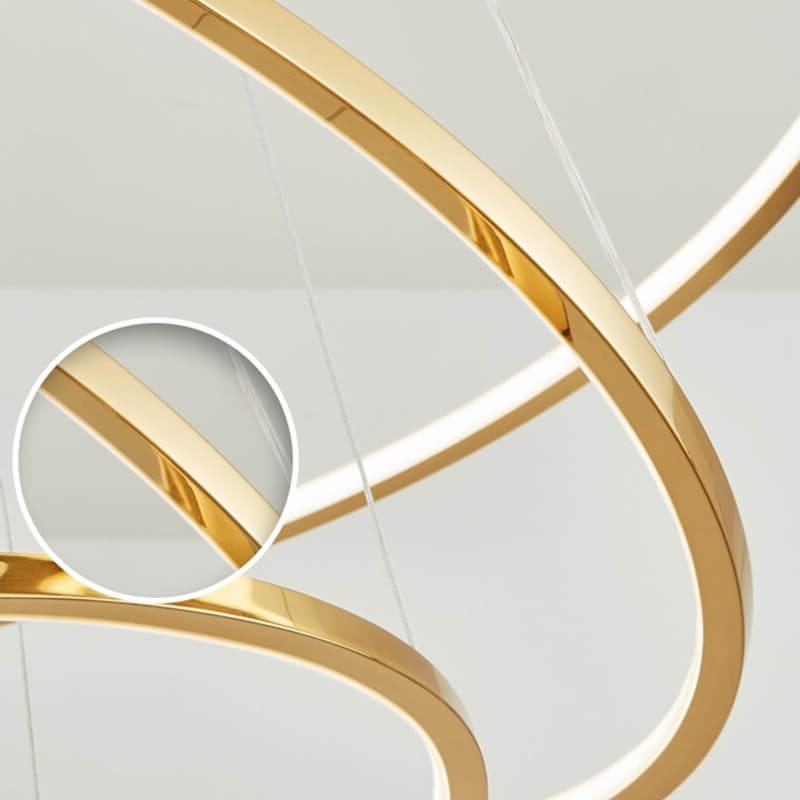 Tiered Ring Chandelier for Foyer and High Ceiling