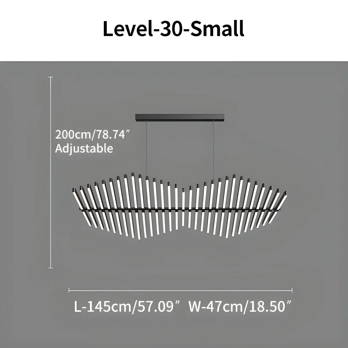 Fishbone Linear Chandelier for Dining Table and Kitchen Island