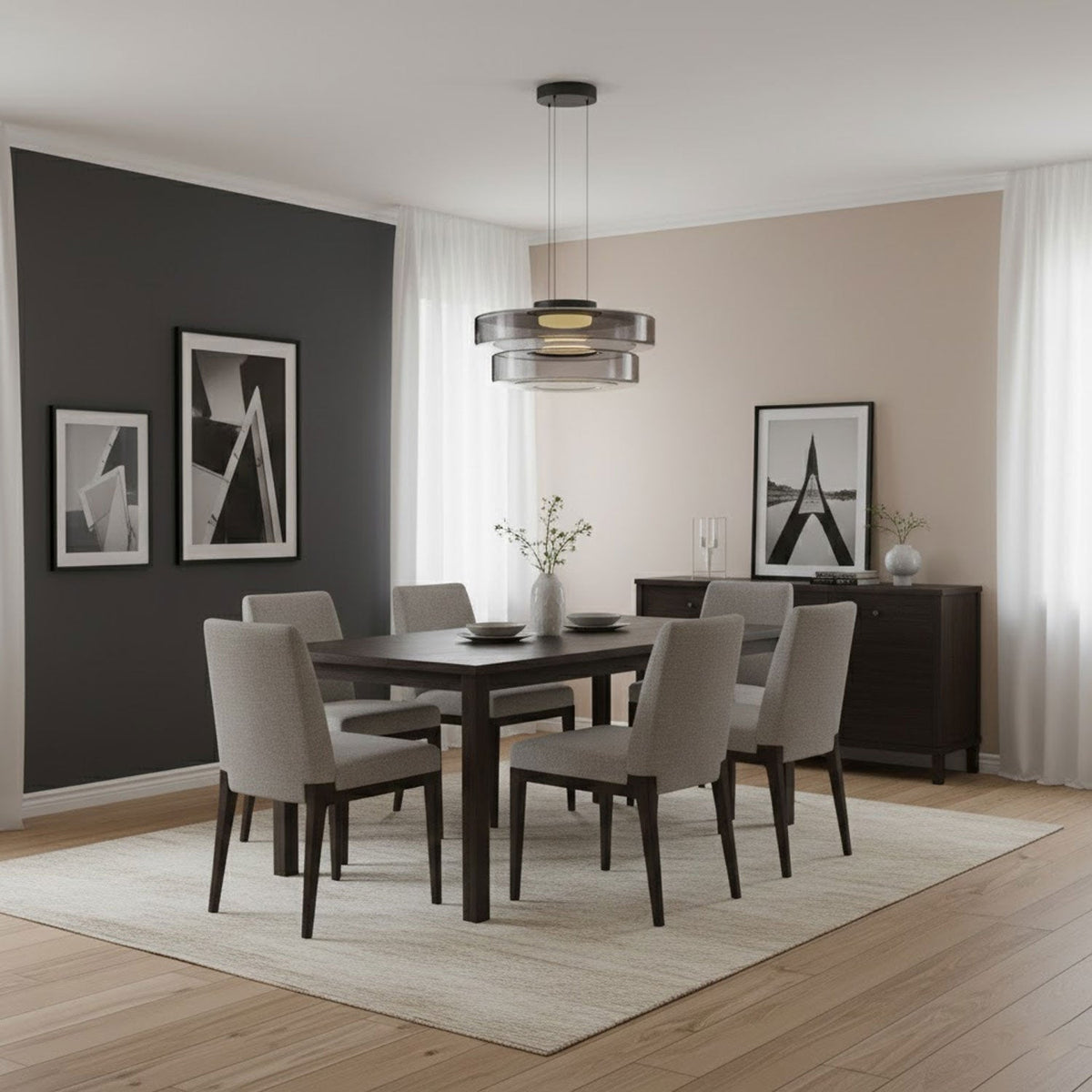 Geometric Pendant Light for Dining Room