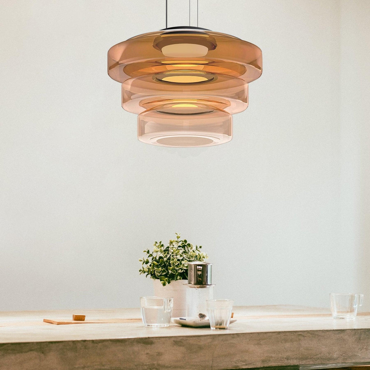 Geometric Pendant Light for Dining Room