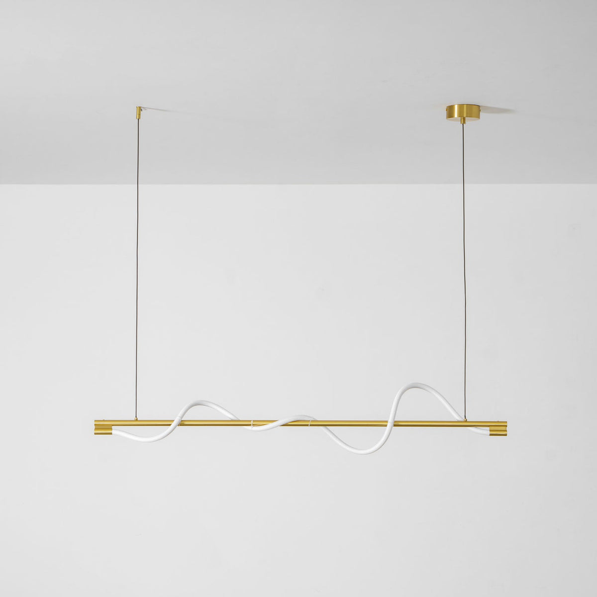 Linear Wave Pendant Light for Kitchen Island
