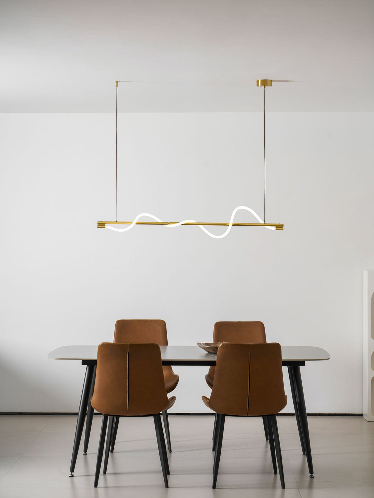 Linear Wave Pendant Light for Kitchen Island