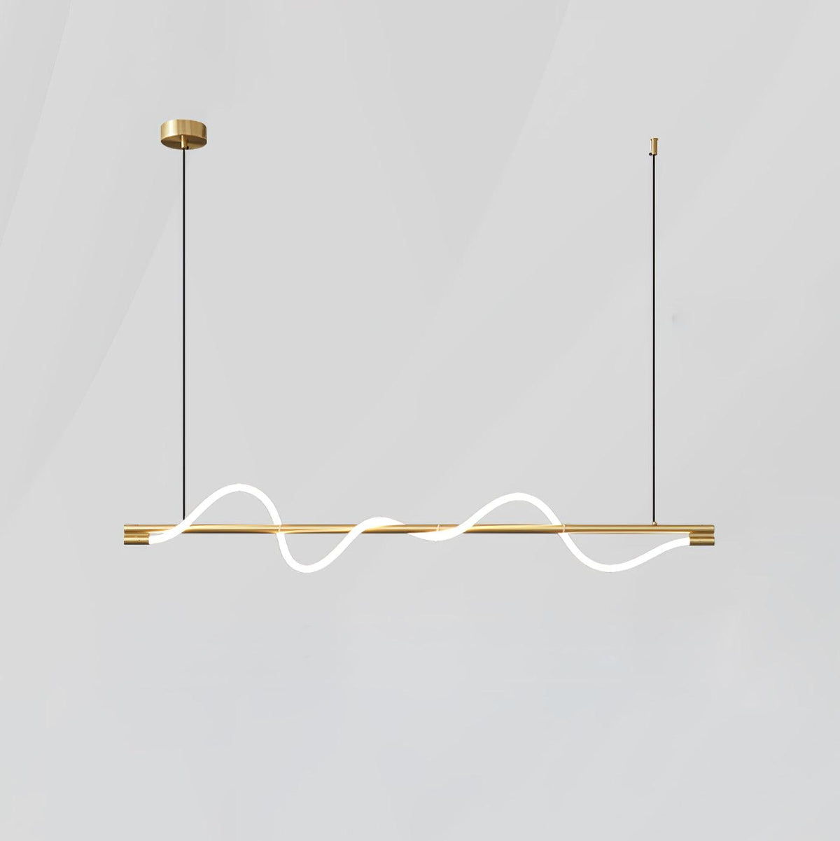Linear Wave Pendant Light for Kitchen Island