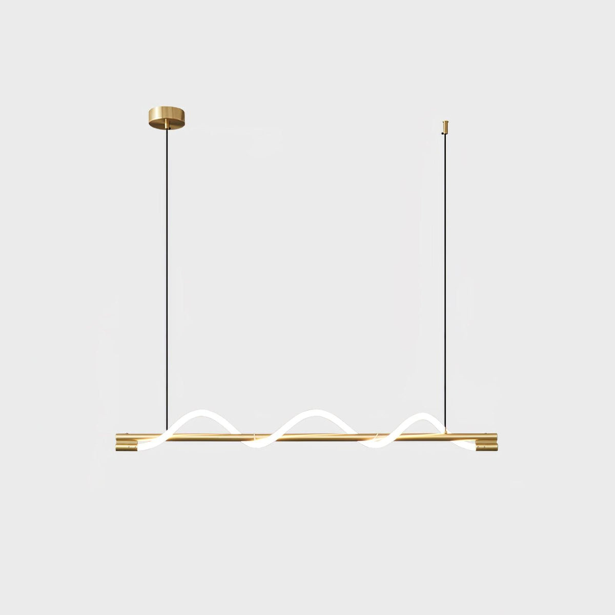 Linear Wave Pendant Light for Kitchen Island