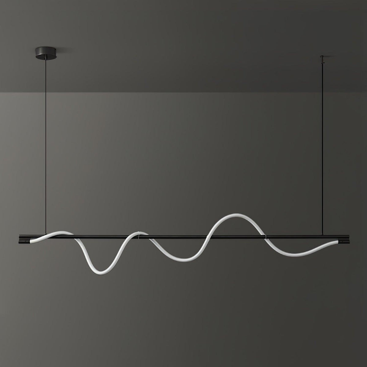 Linear Wave Pendant Light for Kitchen Island