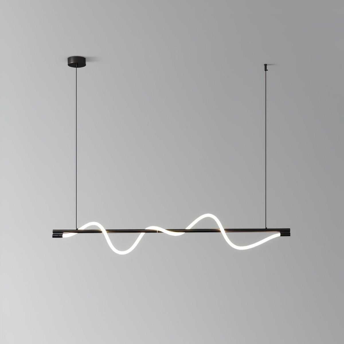 Linear Wave Pendant Light for Kitchen Island