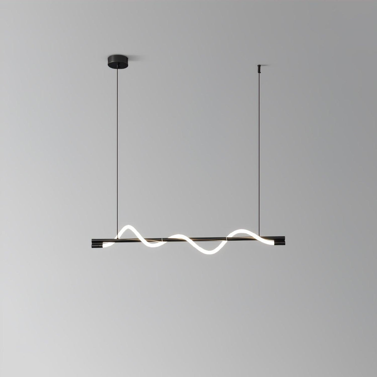 Linear Wave Pendant Light for Kitchen Island