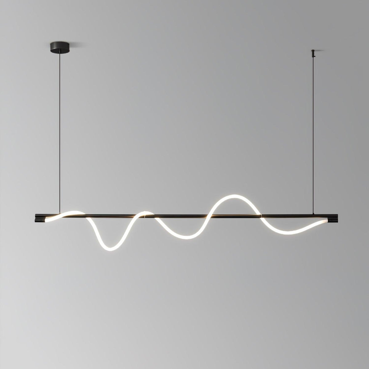 Linear Wave Pendant Light for Kitchen Island