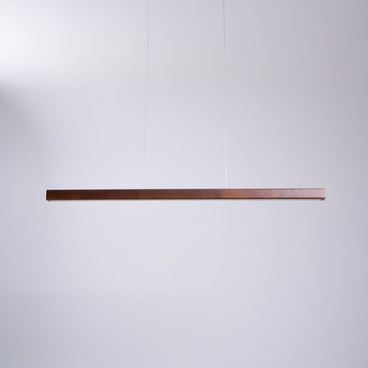 Linear Wood Pendant Light for Kitchen Island