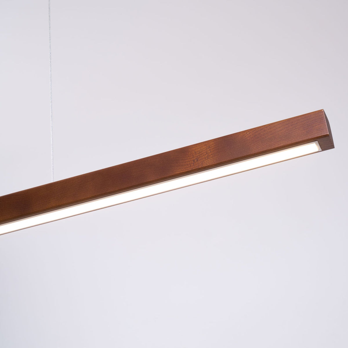 Linear Wood Pendant Light for Kitchen Island