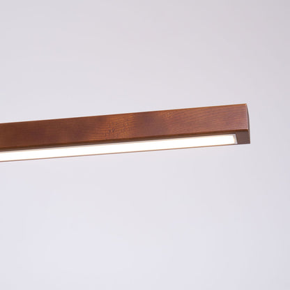Linear Wood Pendant Light for Kitchen Island