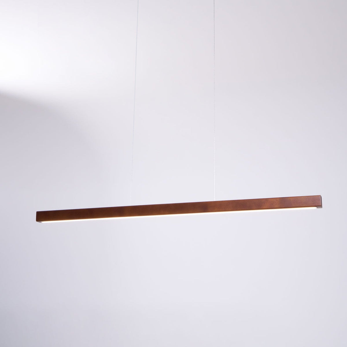 Linear Wood Pendant Light for Kitchen Island