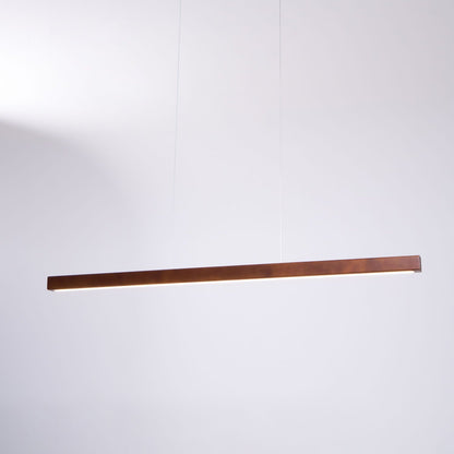 Linear Wood Pendant Light for Kitchen Island