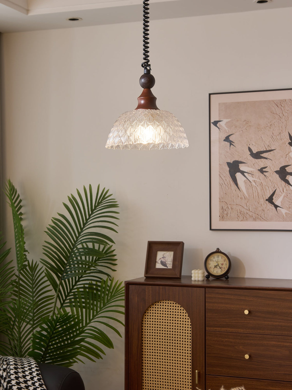 Colored Glass Pendant Light for Dining Room