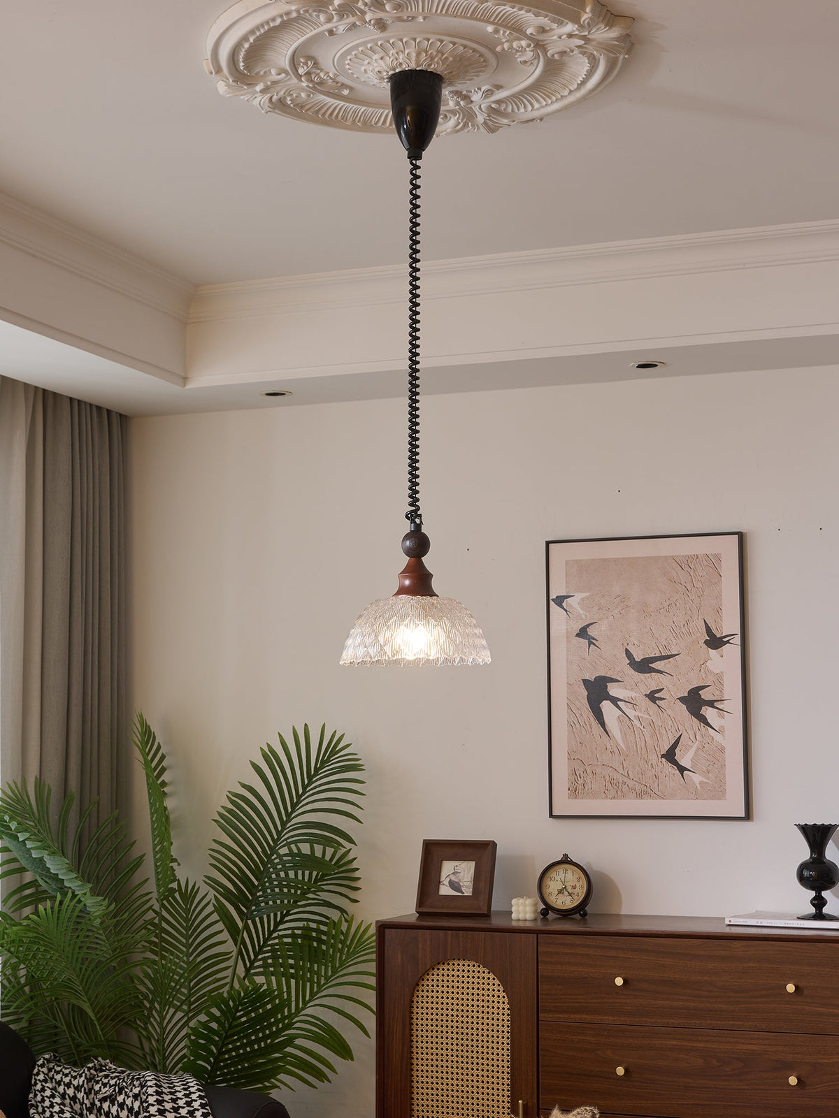 Colored Glass Pendant Light for Dining Room