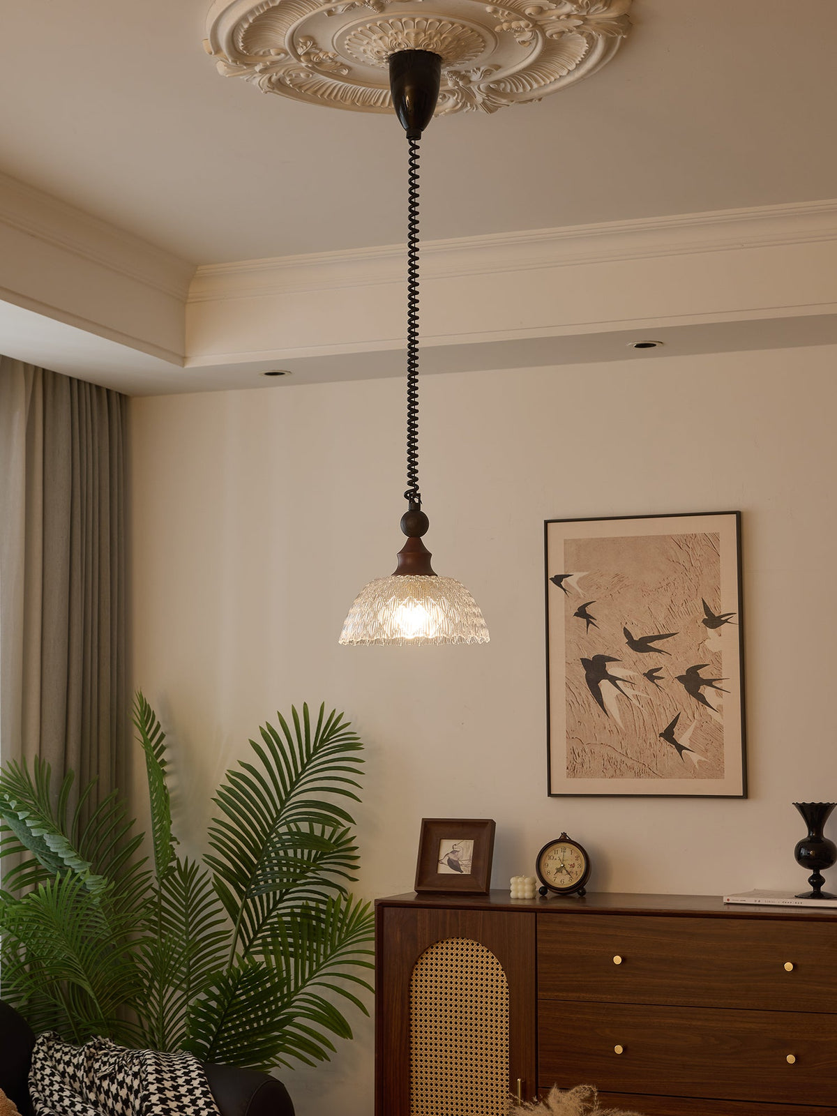 Colored Glass Pendant Light for Dining Room