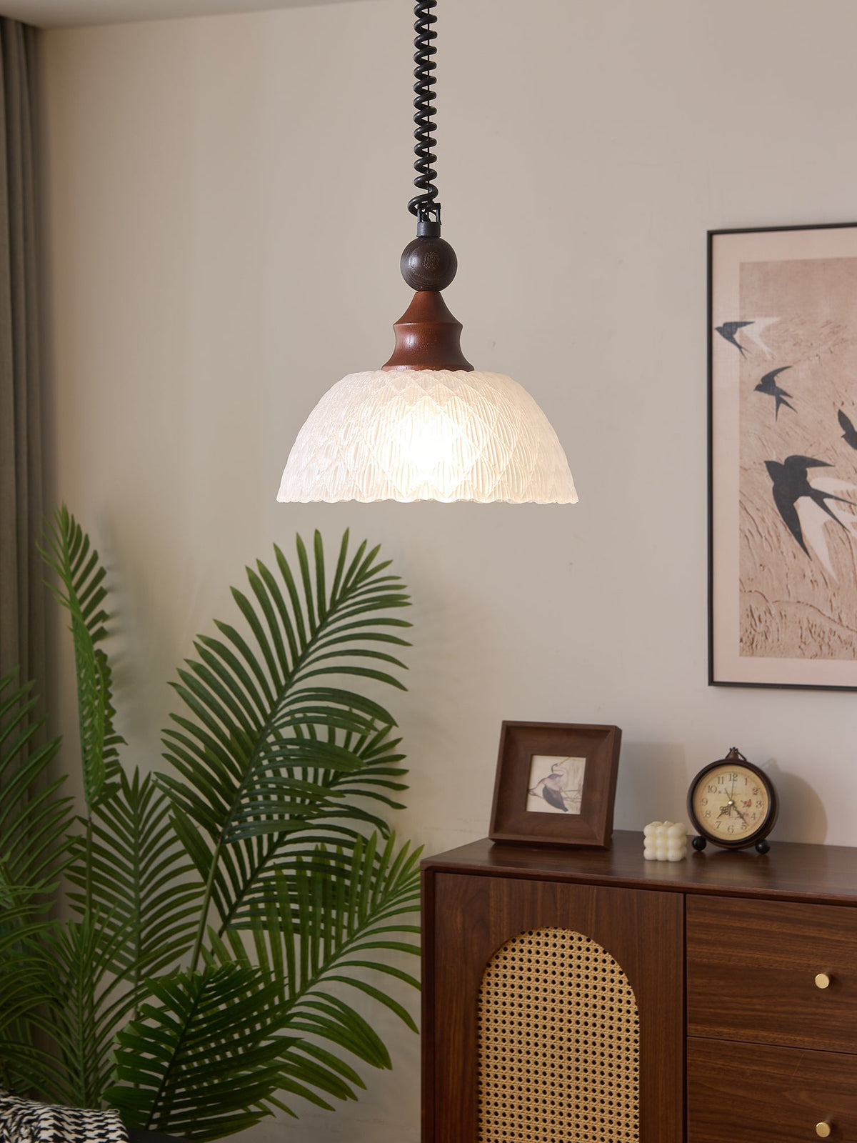 Colored Glass Pendant Light for Dining Room