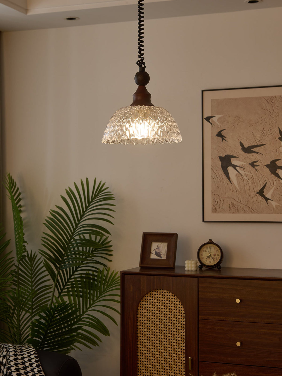 Colored Glass Pendant Light for Dining Room
