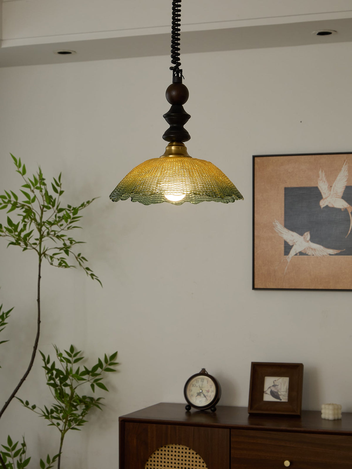 Colored Glass Pendant Light for Dining Room