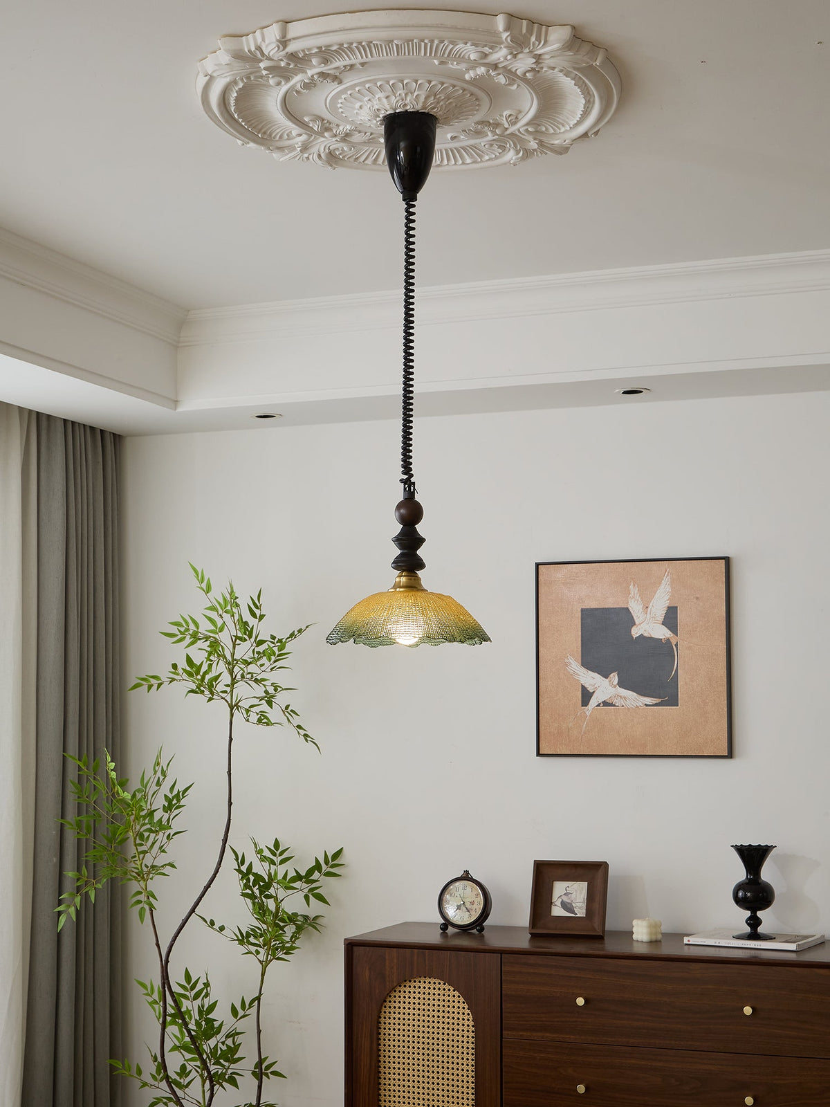 Colored Glass Pendant Light for Dining Room