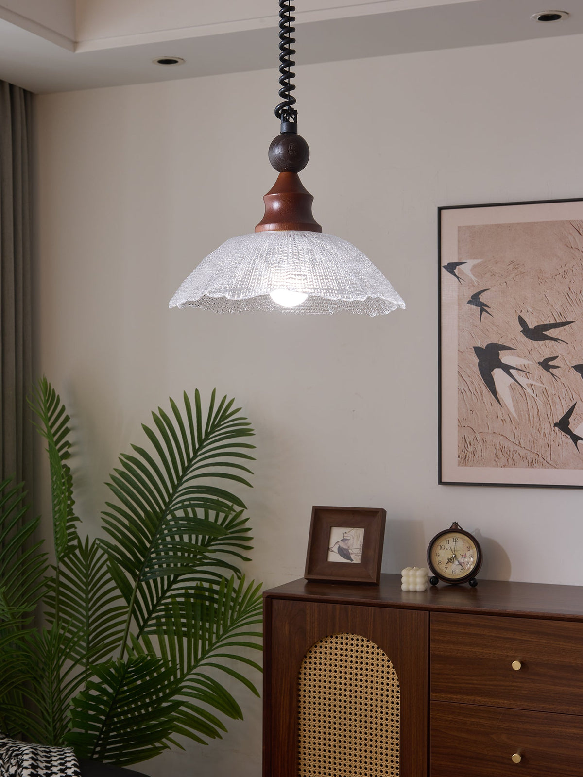Colored Glass Pendant Light for Dining Room
