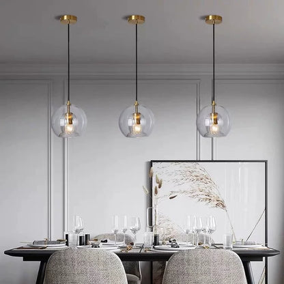 Nuvlight Nordic Glass Globe Pendant Light