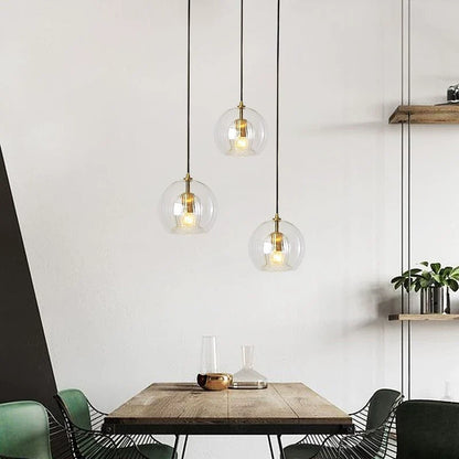Nuvlight Nordic Glass Globe Pendant Light