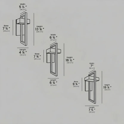 Arcato Minimalist Outdoor Wall Sconce - Waterproof Light in 3 Size for Outdoor