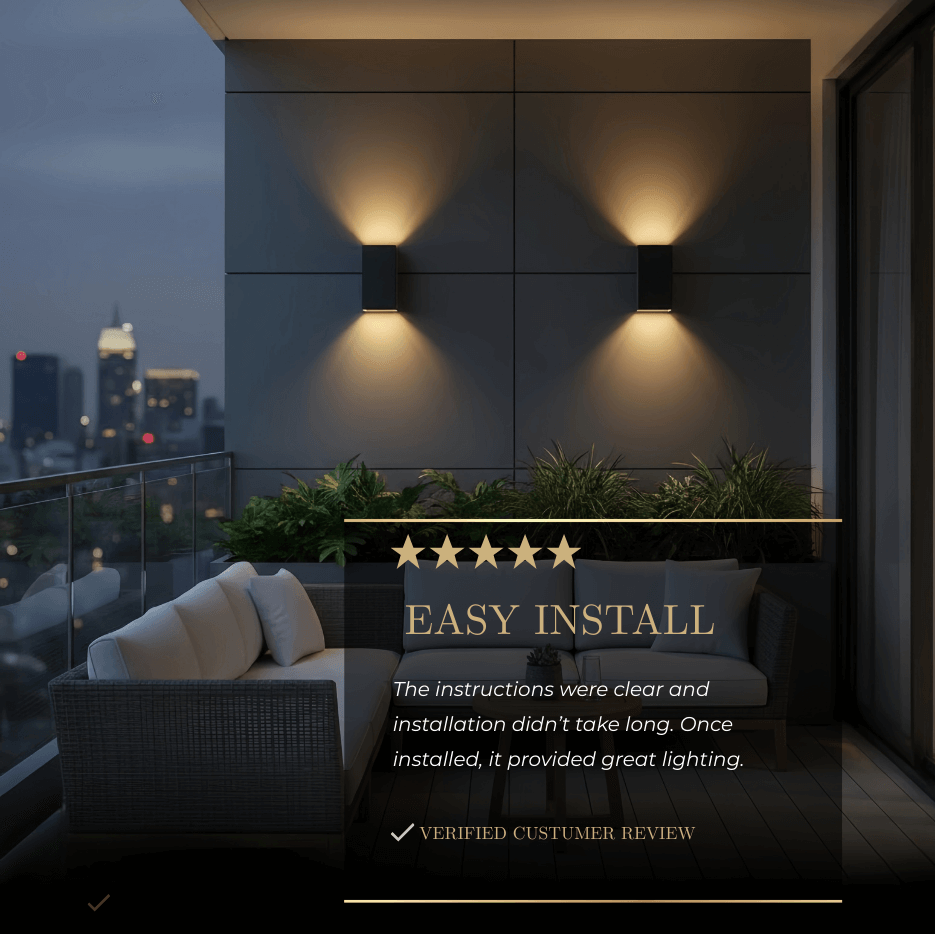 Arcato Minimalist Outdoor Wall Lamp-Waterproof for Outdoor/Exterwall