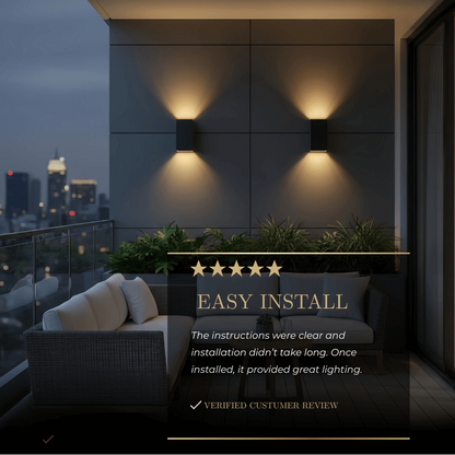 Arcato Minimalist Outdoor Wall Lamp-Waterproof for Outdoor/Exterwall
