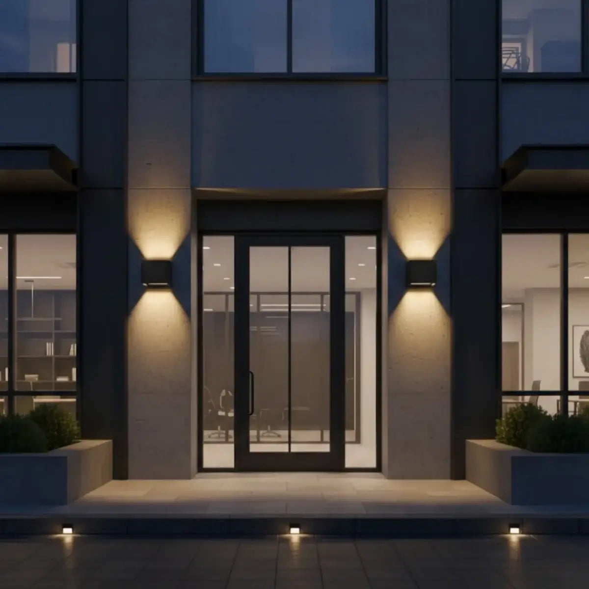 Minimalist Stainless Steel Outdoor Wall Sconce – Modern Exterior Light with Solar or Wired Power
