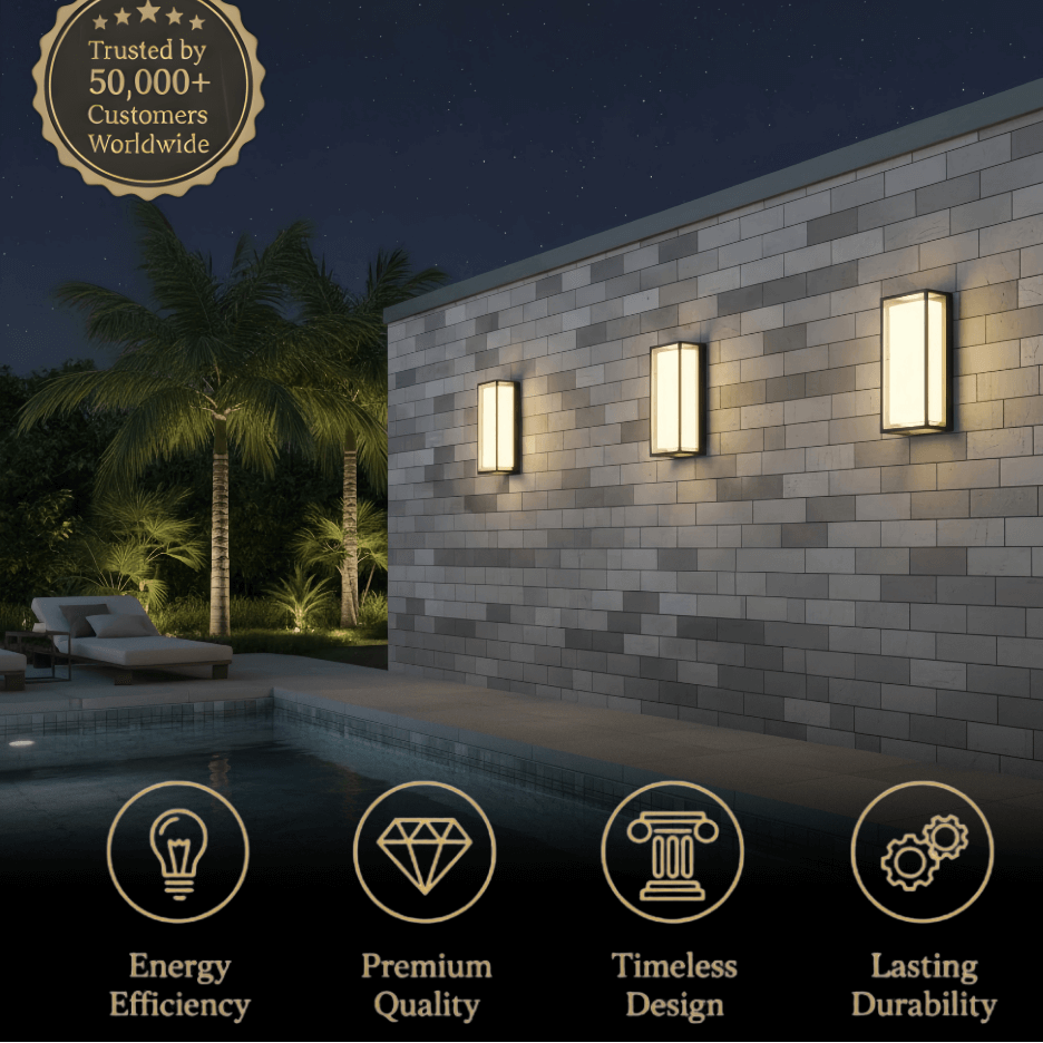 Arcato Minimalist Outdoor Wall Sconce in Black Stainless Steel with Adjustable LED Lighting