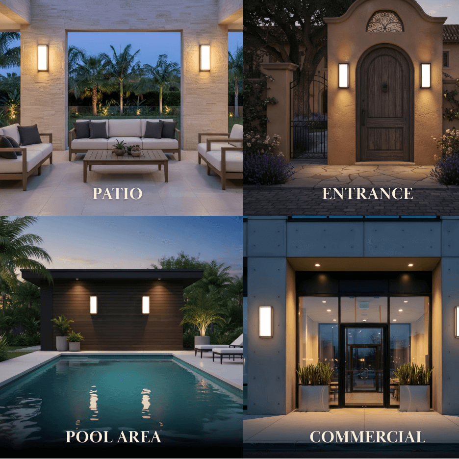 Arcato Minimalist Outdoor Wall Sconce in Black Stainless Steel with Adjustable LED Lighting