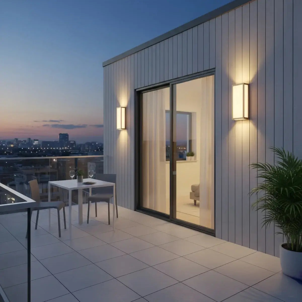 Arcato Minimalist Outdoor Wall Sconce in Black Stainless Steel with Adjustable LED Lighting