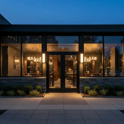 Arcato Minimalist Outdoor Wall Sconce in Black Stainless Steel with Adjustable LED Lighting