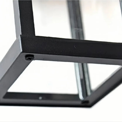 Arcato Modern Outdoor Wall Sconce – Black Stainless Steel with Clear Glass for Porch/Patio