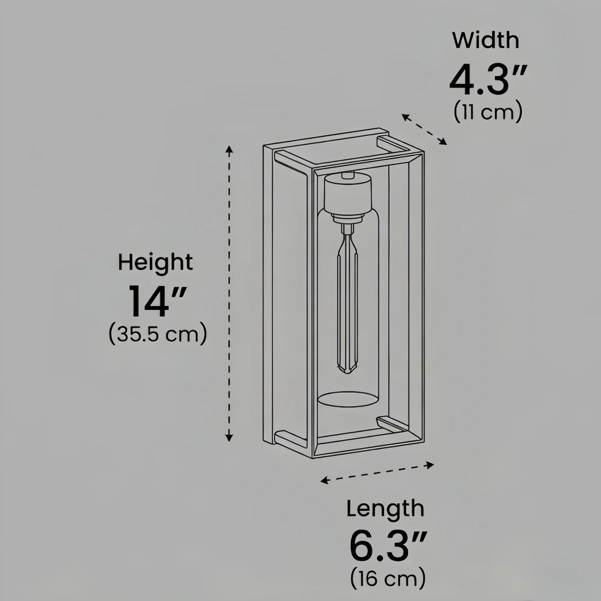 Arcato Modern Outdoor Wall Sconce – Black Stainless/Glass Warm Glow for Patio/Entryway