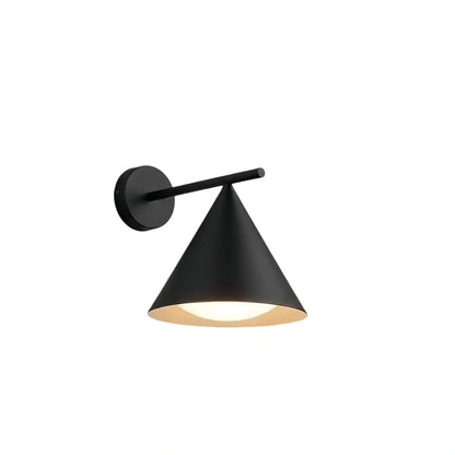 Irondale Minimalist Conical Outdoor Wall Lamp – Black Metal Light for Exterior Wall