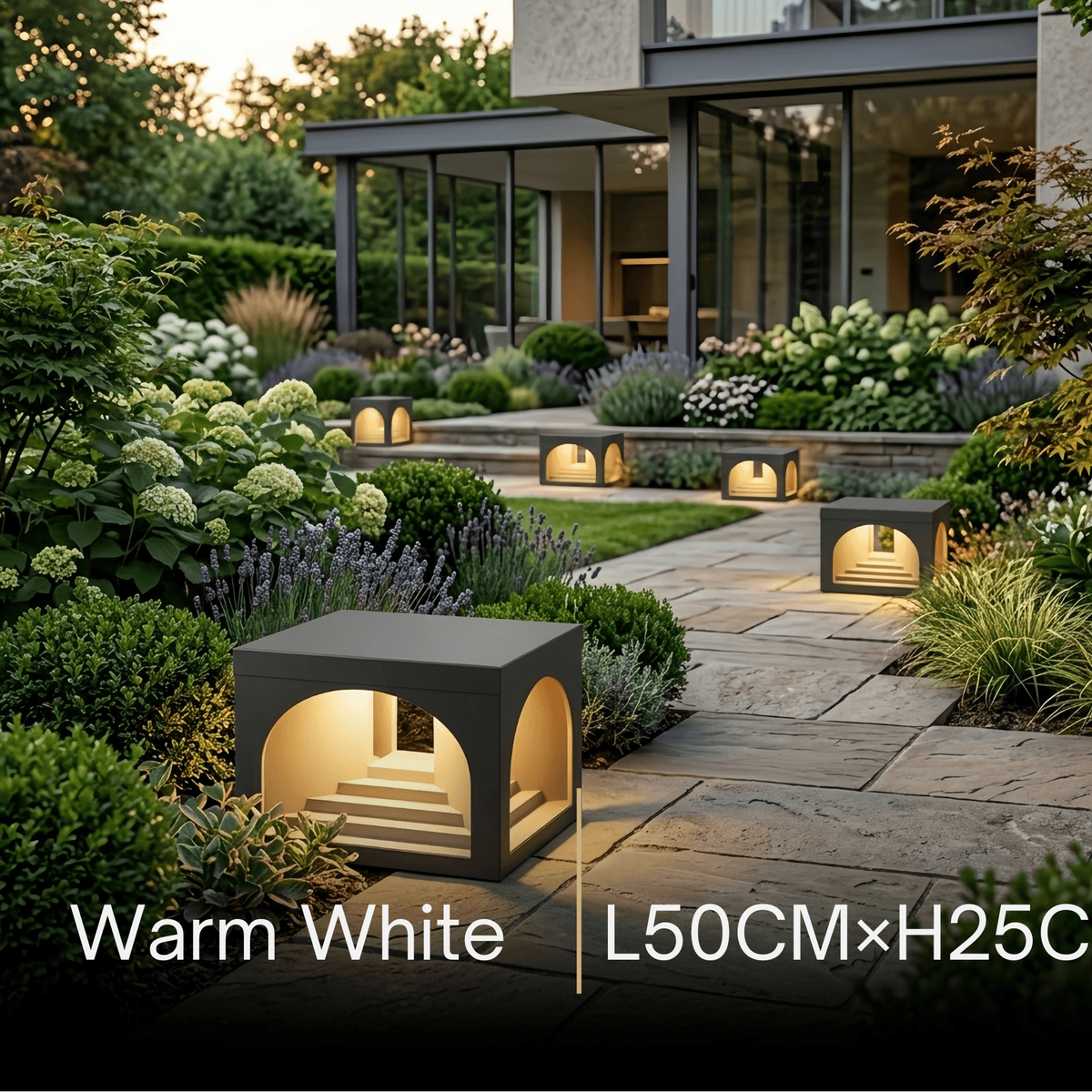 Arcato Minimalist Pier-Mount Pillar Light - Black Metal for Outdoor
