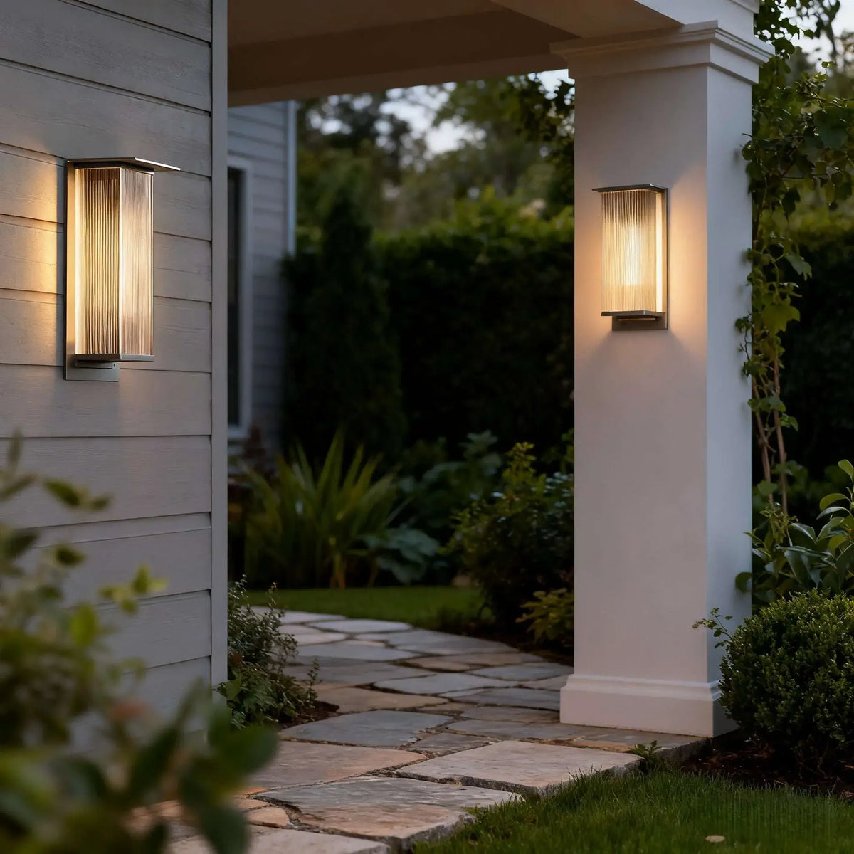 Irondale Industrial Rectangular LED Outdoor Wall Lamp – Waterproof Light for Courtyard