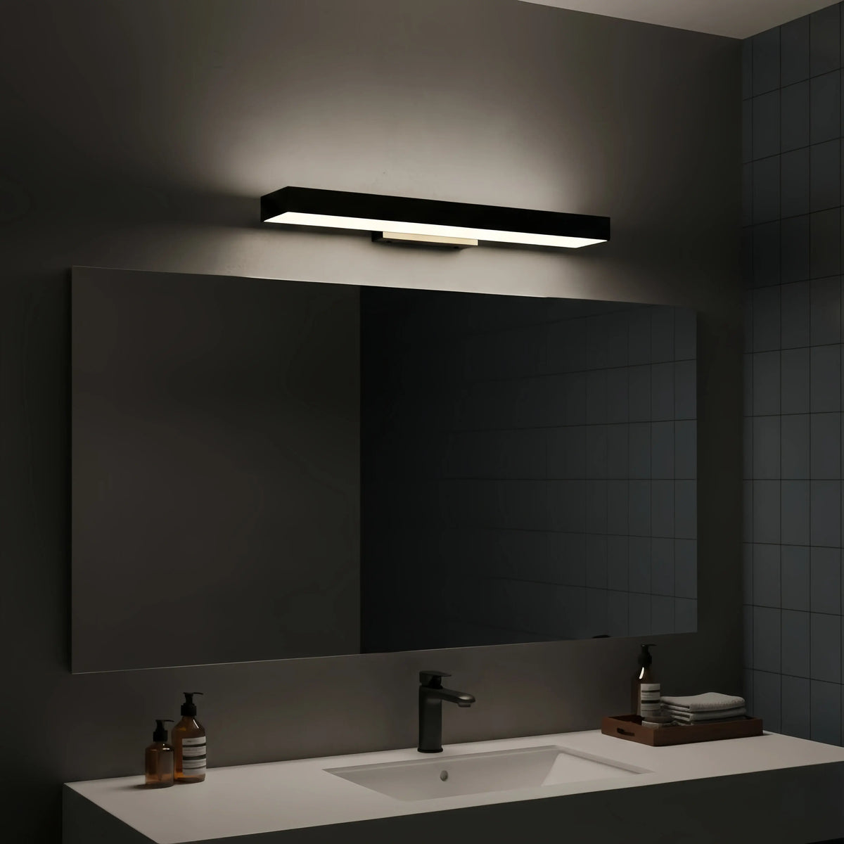 Arcato Minimalist Rectangle Black Wall Lamp-Waterproof for Outdoor