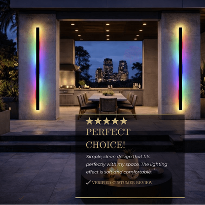 Arcato Modern Outdoor LED Wall Light (RGB) — Available in 8 Sizes