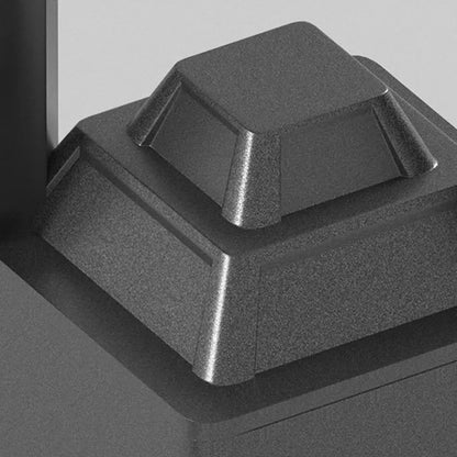 Arcato Modern Rectangular Solar Bollard Light – Black Hollow Metal Outdoor Lamp